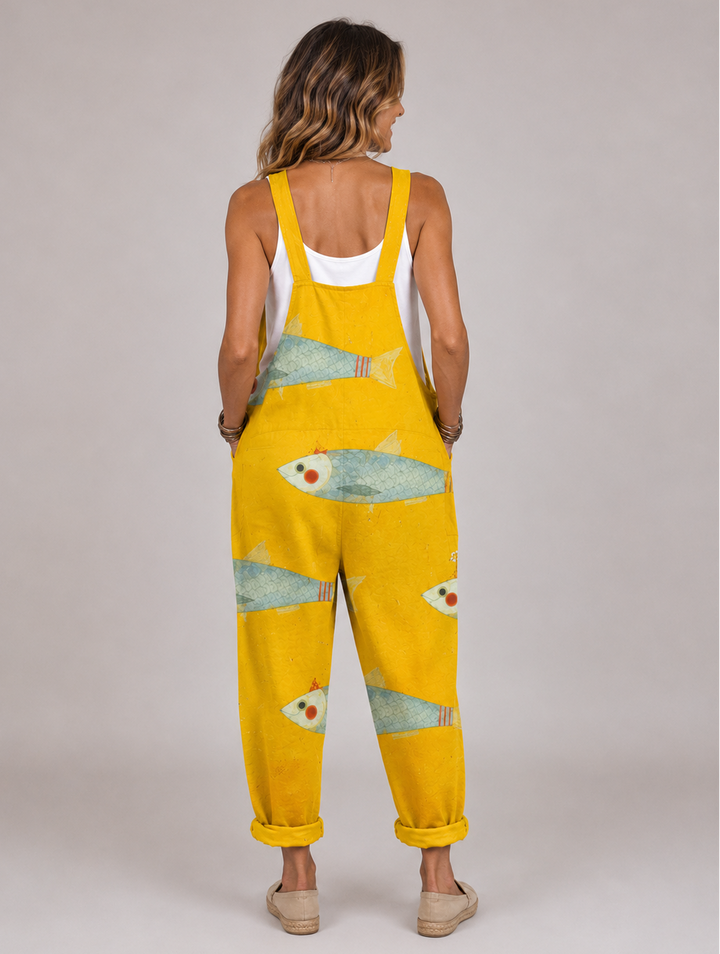 Helena - Fish-Print Romper