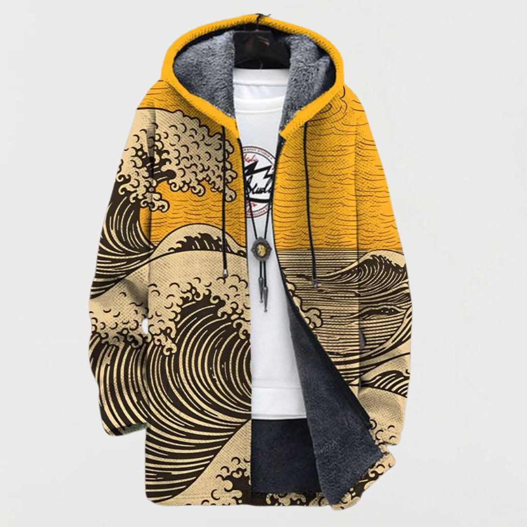 Áine – Coat with Wave Pattern