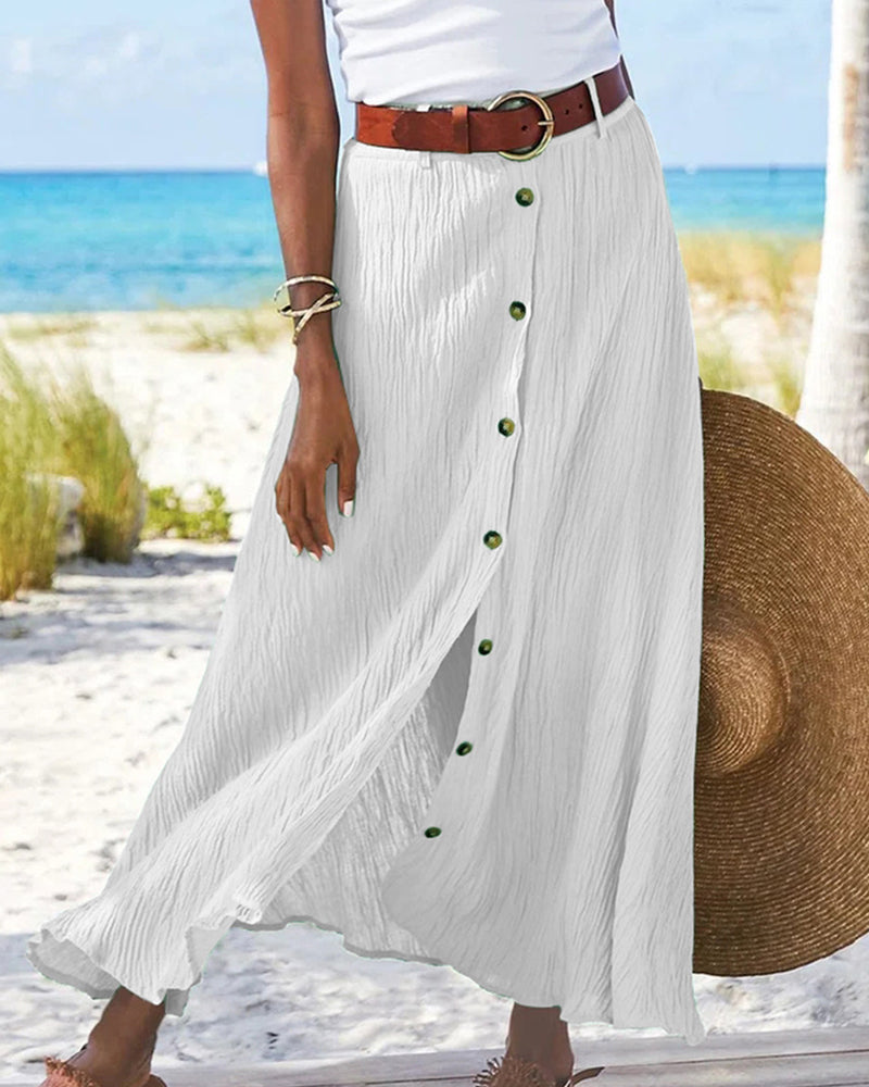 Marie | Flowing Skirt with Buttons
