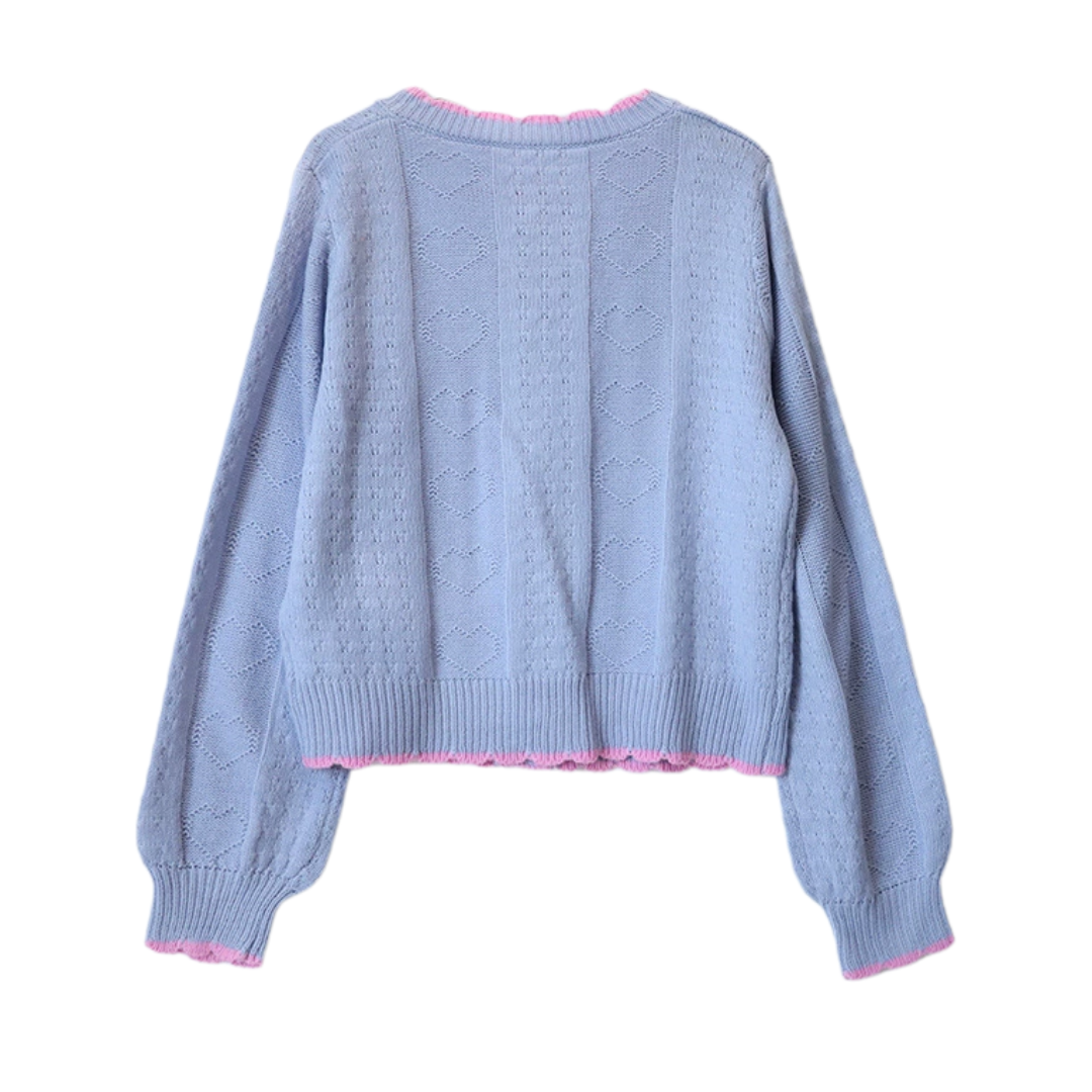 WISTFUL™ – Cozy Heart Cable Knit Cardigan