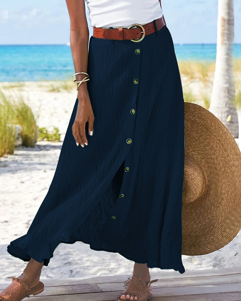 Marie | Flowing Skirt with Buttons