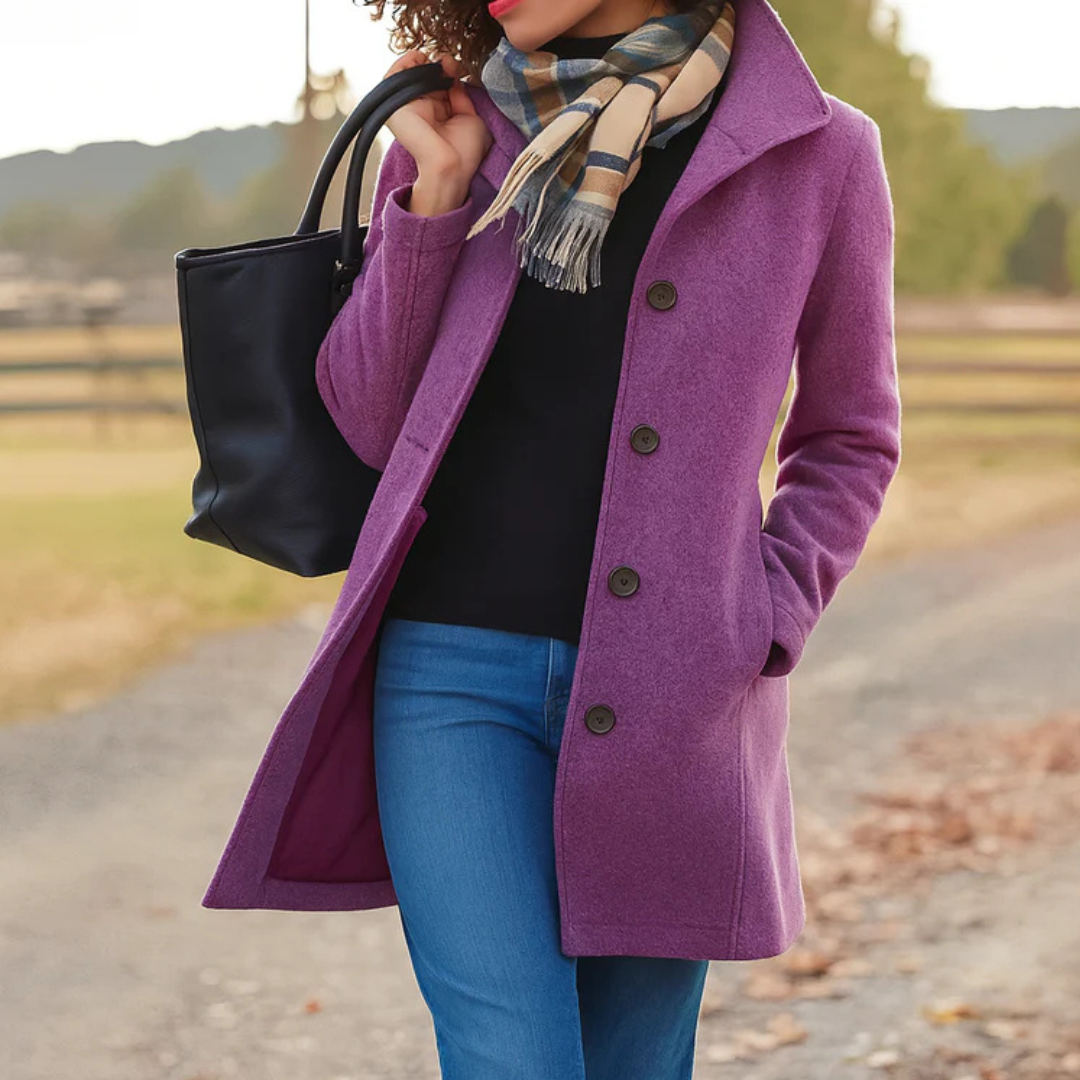 Rose | Coat with a Button