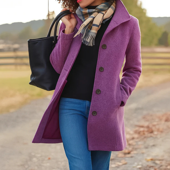 Rose | Coat with a Button