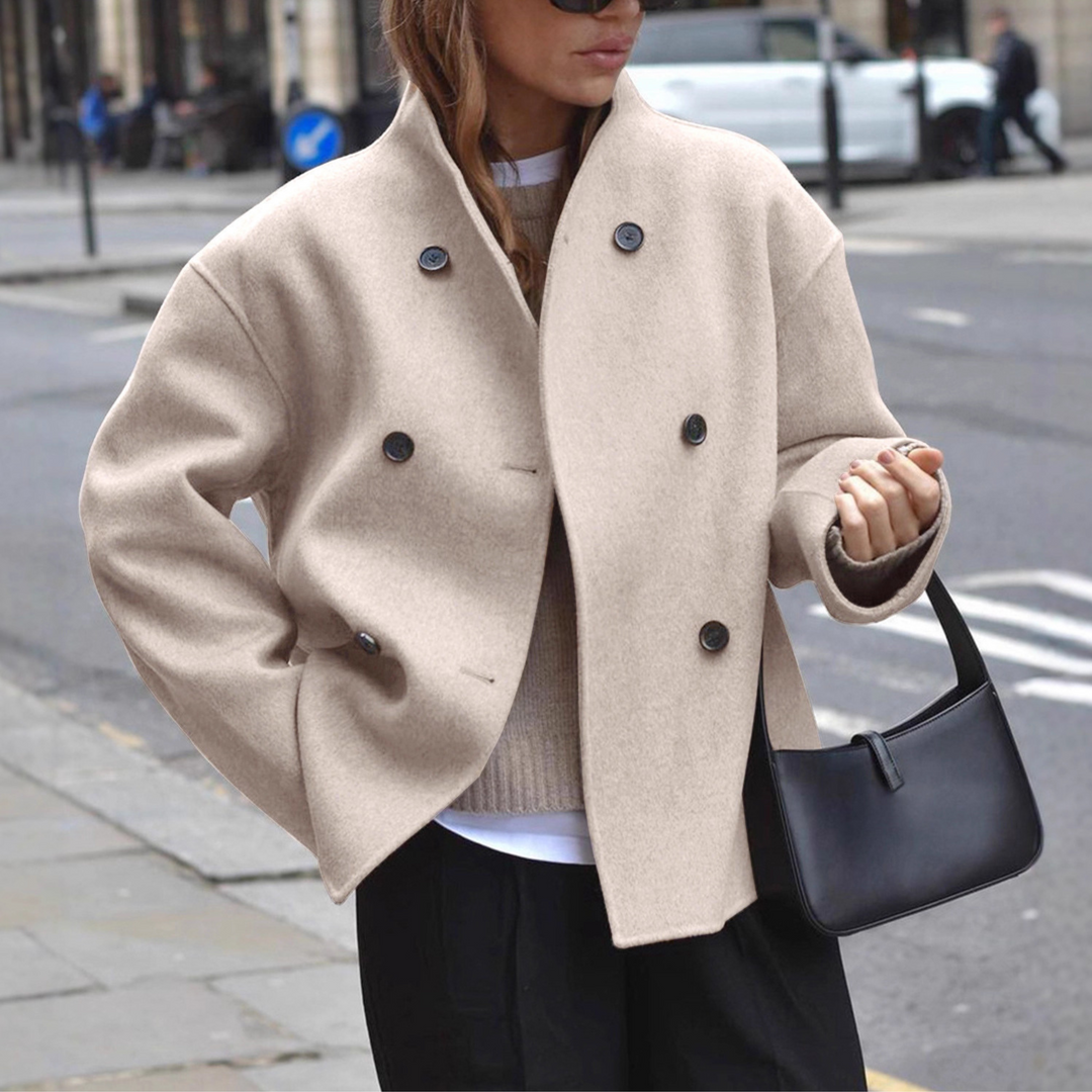 BINI™ - Cozy Long Sleeve Stand Collar Coat