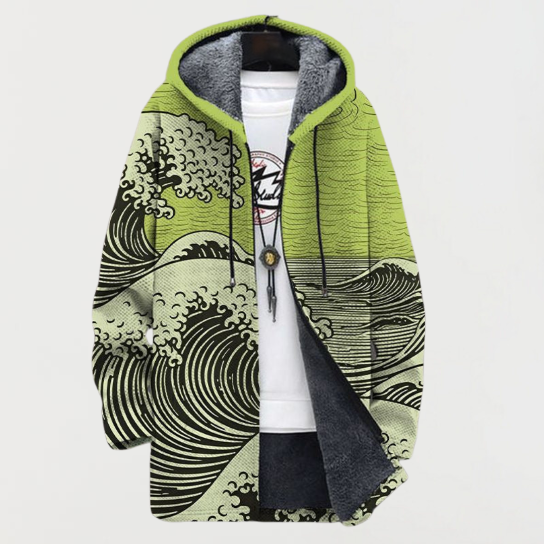 Áine – Coat with Wave Pattern