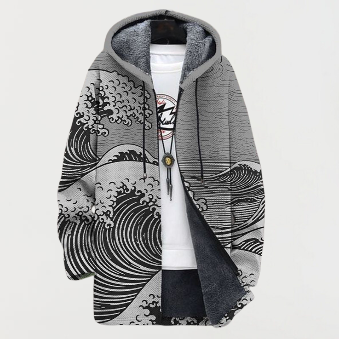 Áine – Coat with Wave Pattern