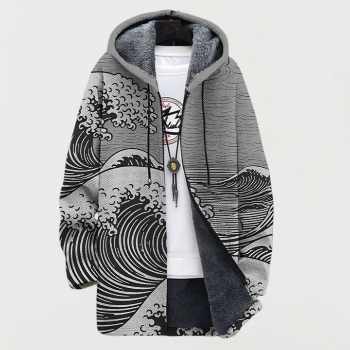 Áine – Coat with Wave Pattern