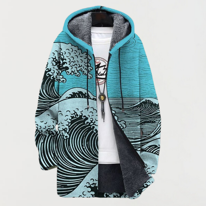 Áine – Coat with Wave Pattern