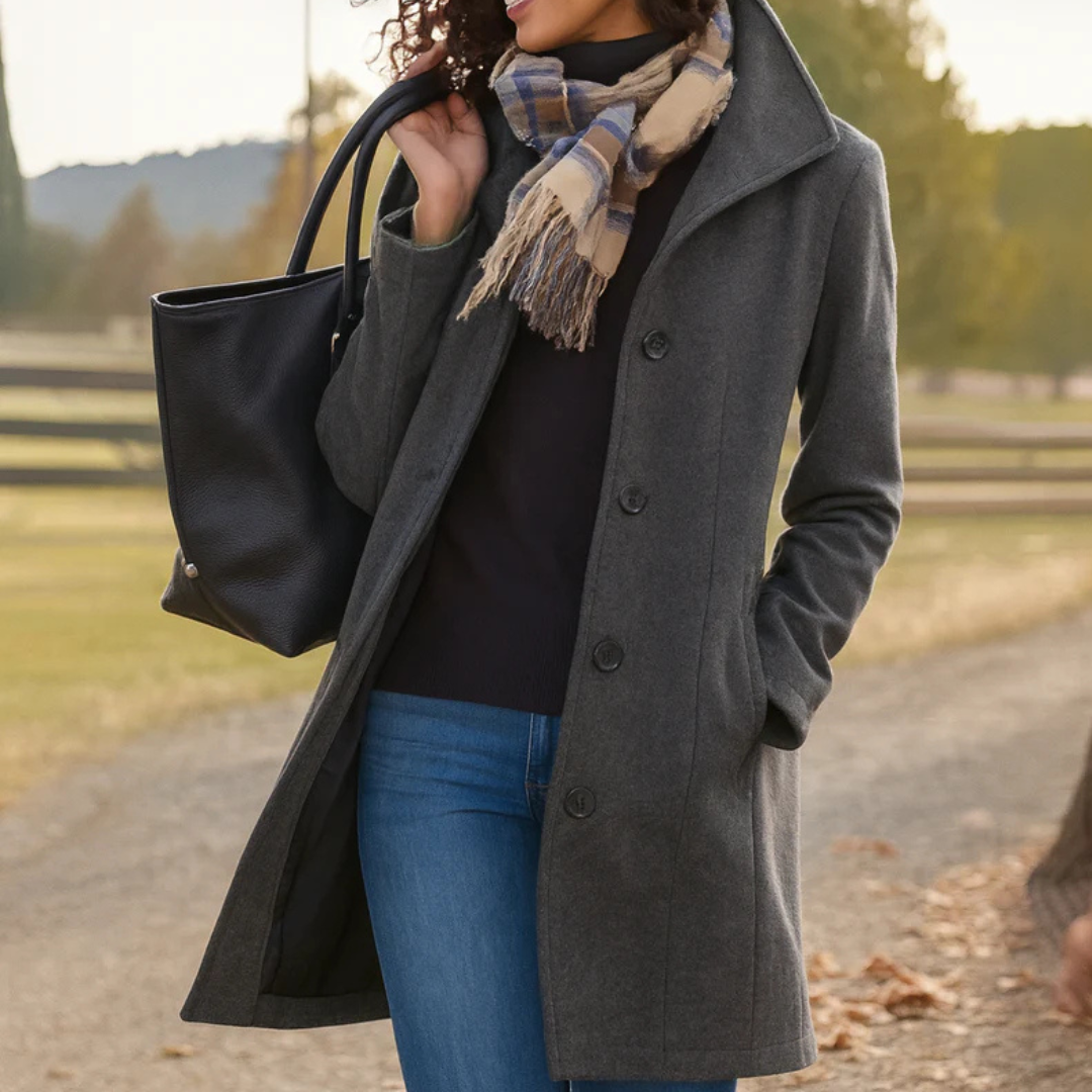 Rose | Coat with a Button
