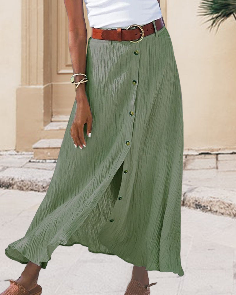 Marie | Flowing Skirt with Buttons