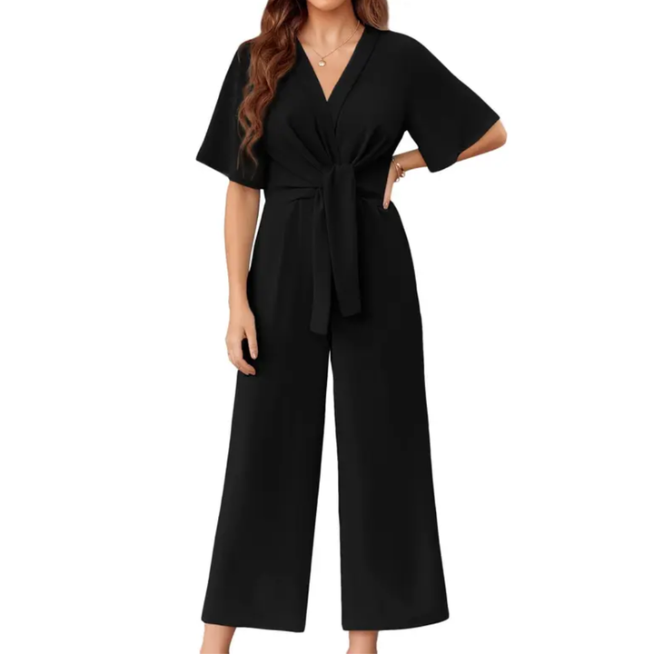 WAVERLY™ – Relaxed V-Neck Wide Leg Romper