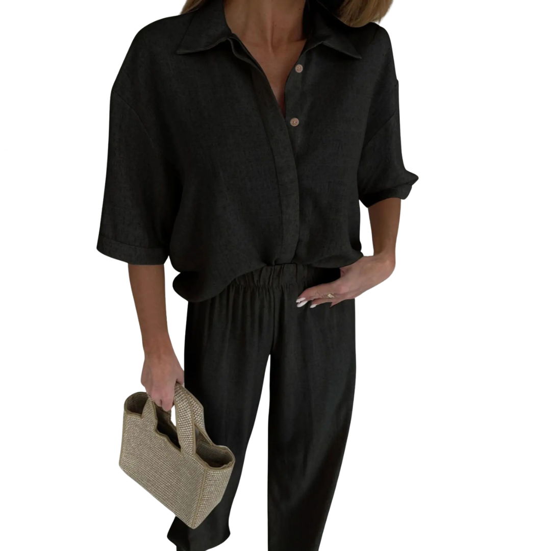 PETRA™ – Tailored Wide-Leg Shirt Set