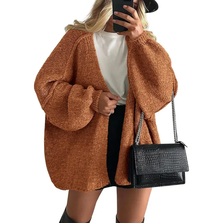 WINONA™ – Cozy Oversized Lantern Sleeve Cardigan
