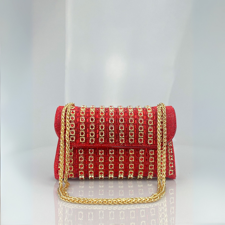 LAVIERA™ - Chic Chain Colored Diamond Shoulder Bag