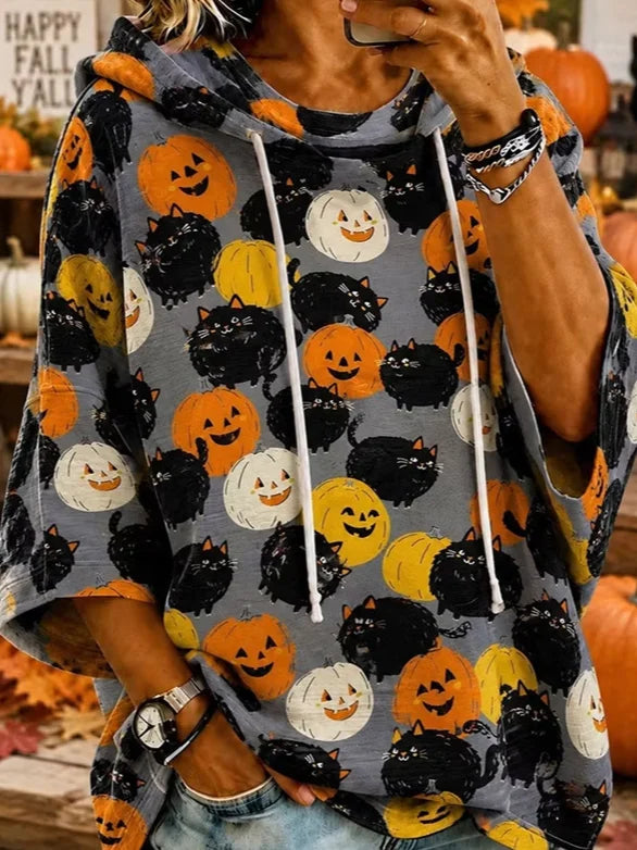 Irene | Halloween-Inspired Half Sleeve Hoodie
