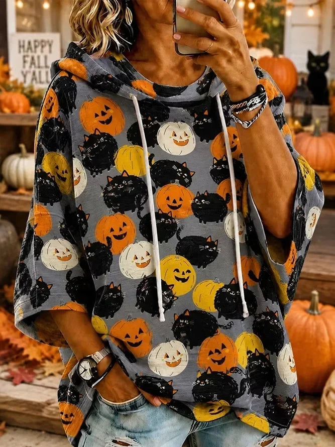 Irene | Halloween-Inspired Half Sleeve Hoodie