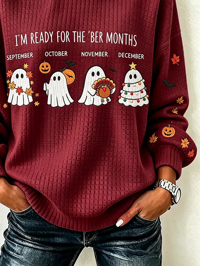 Manuela | Halloween-Inspired Round Neck Long Sleeve Sweatshirt