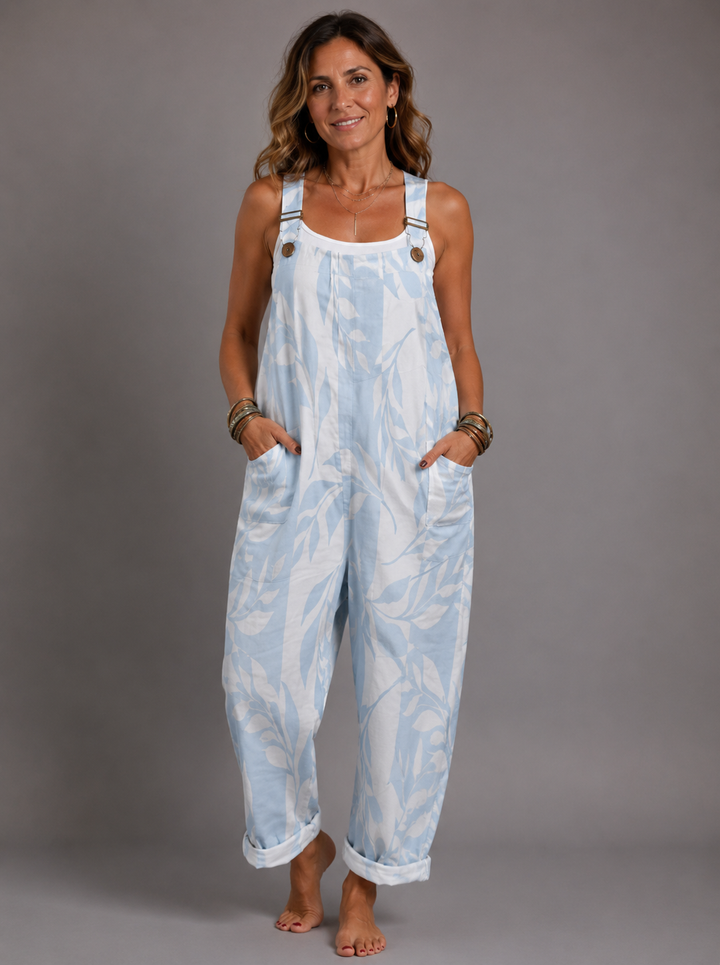 Saoirse - Light blue printed jumpsuit