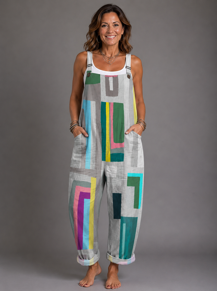 Fiona - Modern jumpsuit with geometric print