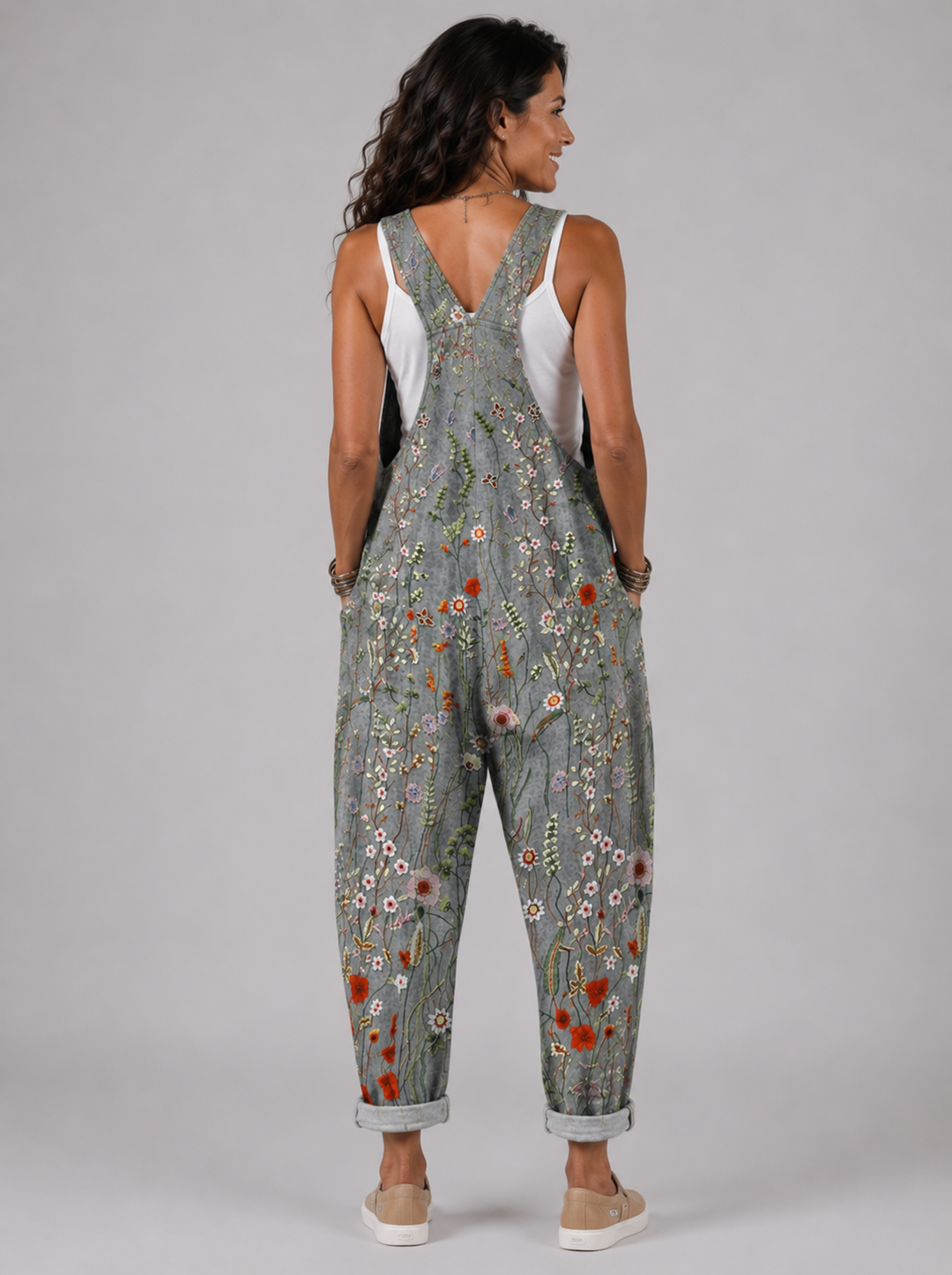 Elena - Jumpsuit with floral embroidery