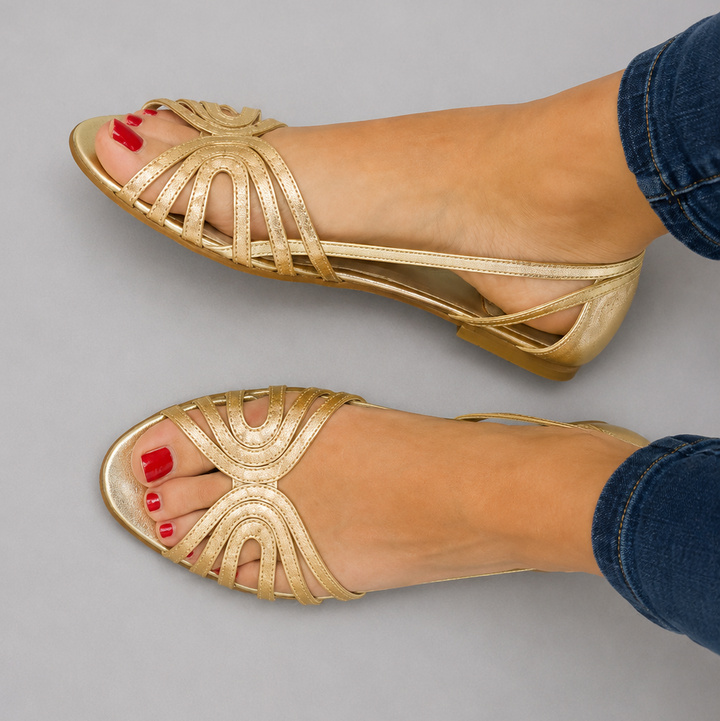 Nuala - Golden Summer Sandals