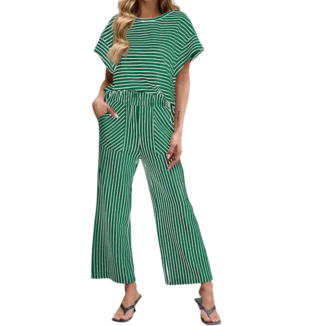 JOSLYN™ – Striped Relaxed Lounge Two-Piece Set