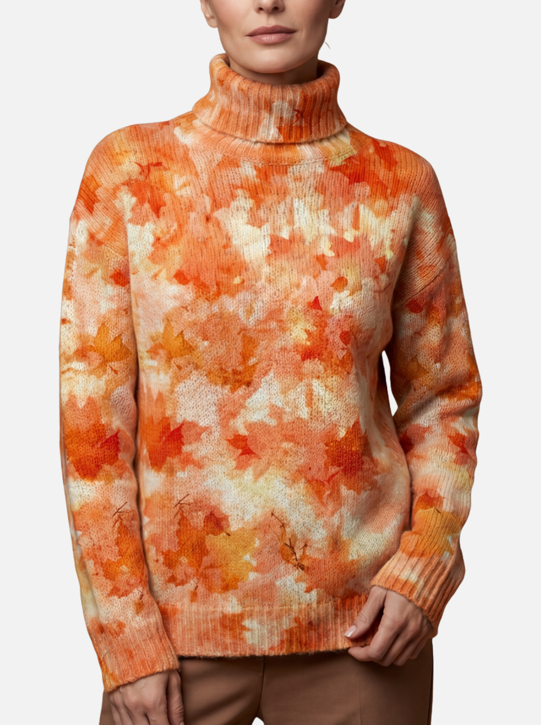 Sandra – Artistic High Neck Jumper