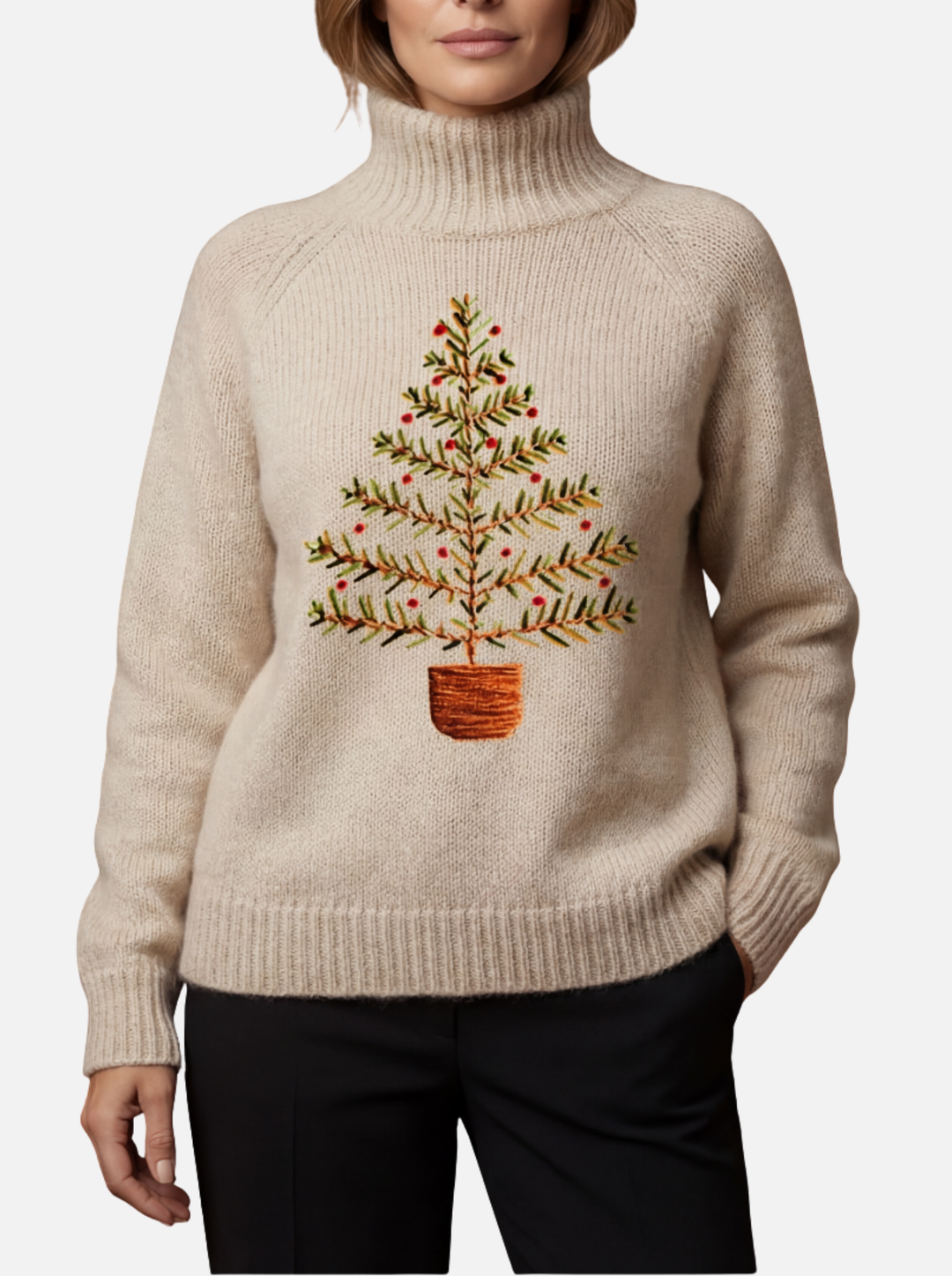 Julia – Artistic High-Neck Jumper
