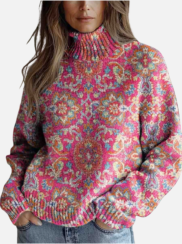 Lorena – Artistic High Neck Jumper