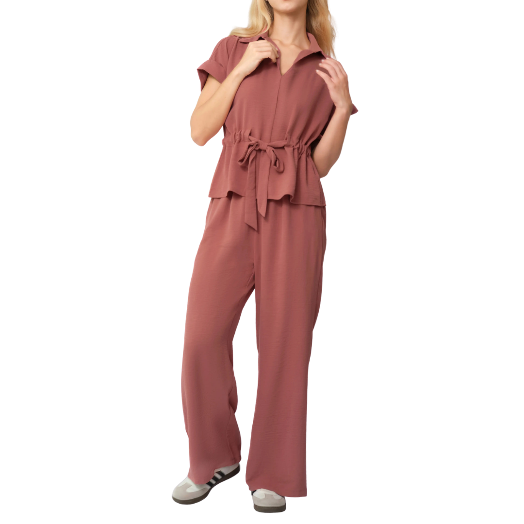 DELIA™ – Relaxed Drawstring Lounge Two-Piece Set