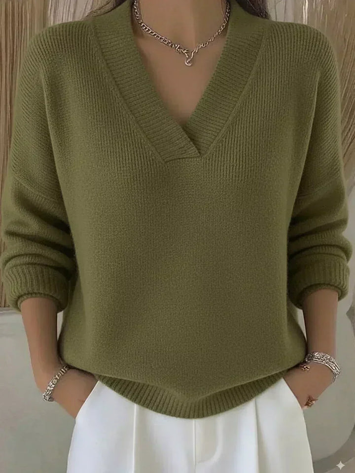 Linda | Relaxed V-Neck Sweater