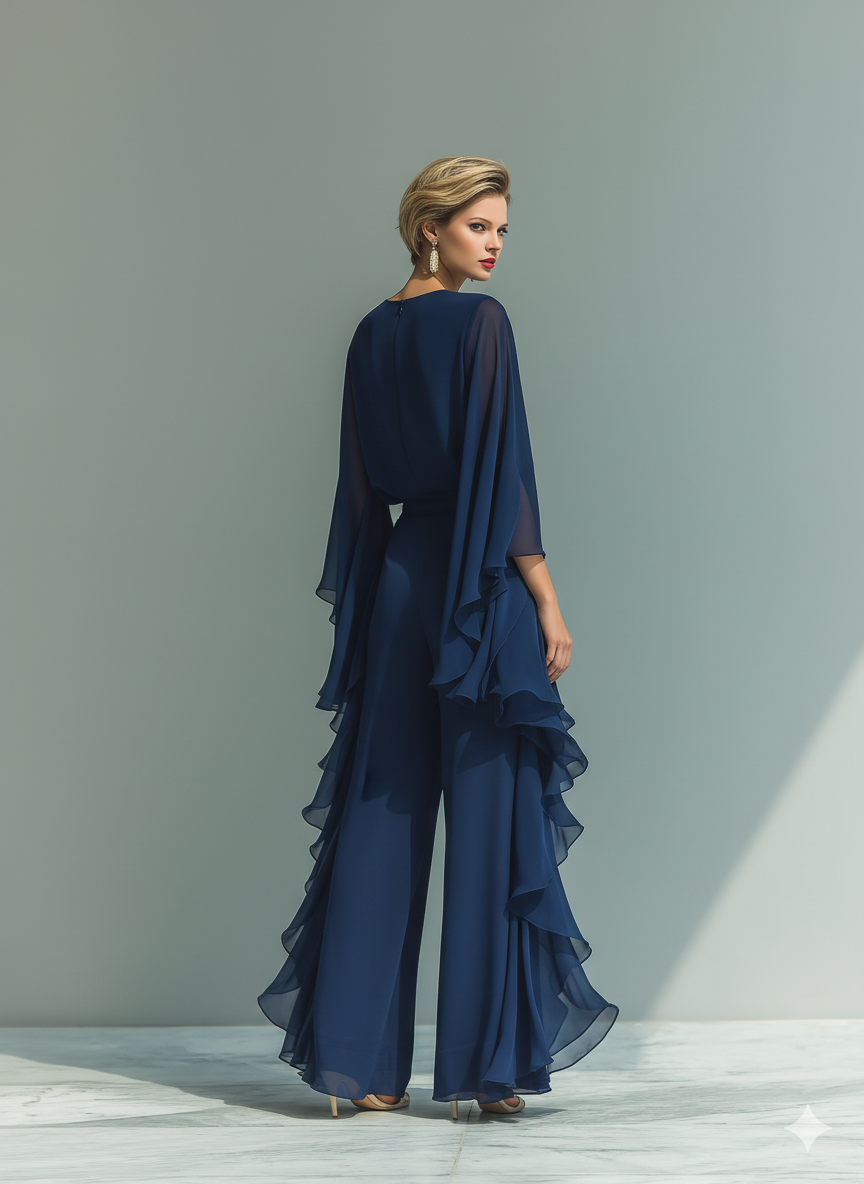 Emilia – Elegancka Sukienka Maxi z Falbanami