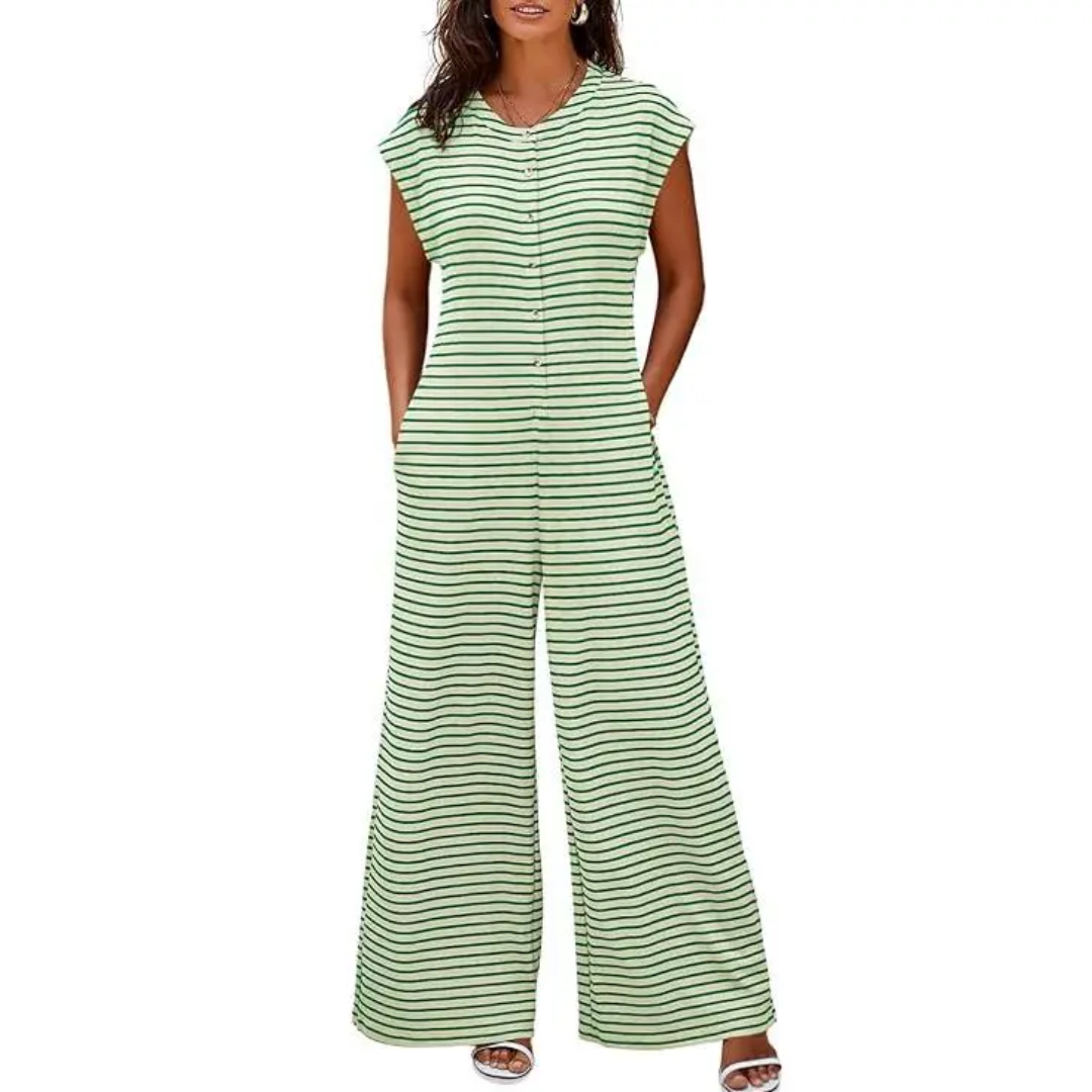 JOSLYN™ – Relaxed Striped Wide-Leg Jumpsuit