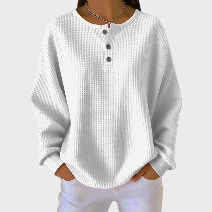 Caitríona | Pullover made from soft waffle knit