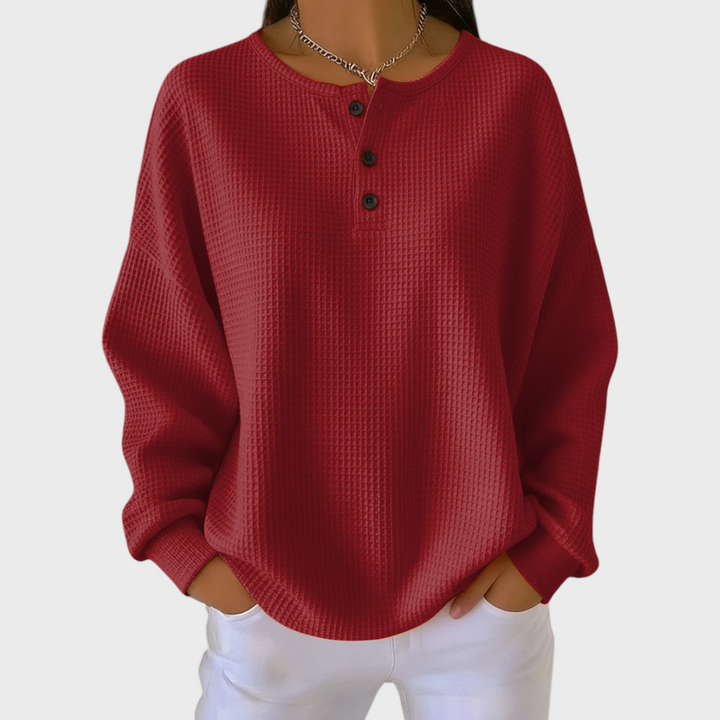 Caitríona | Pullover made from soft waffle knit