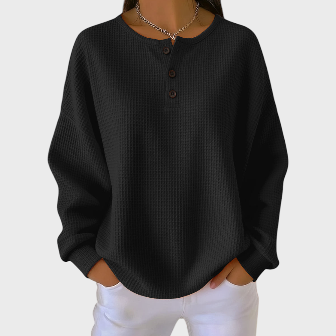 Caitríona | Pullover made from soft waffle knit