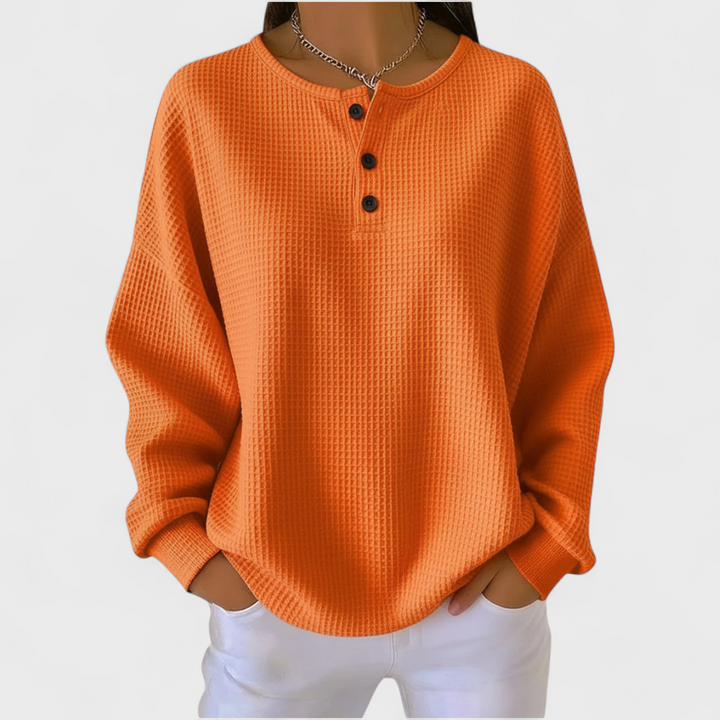 Caitríona | Pullover made from soft waffle knit