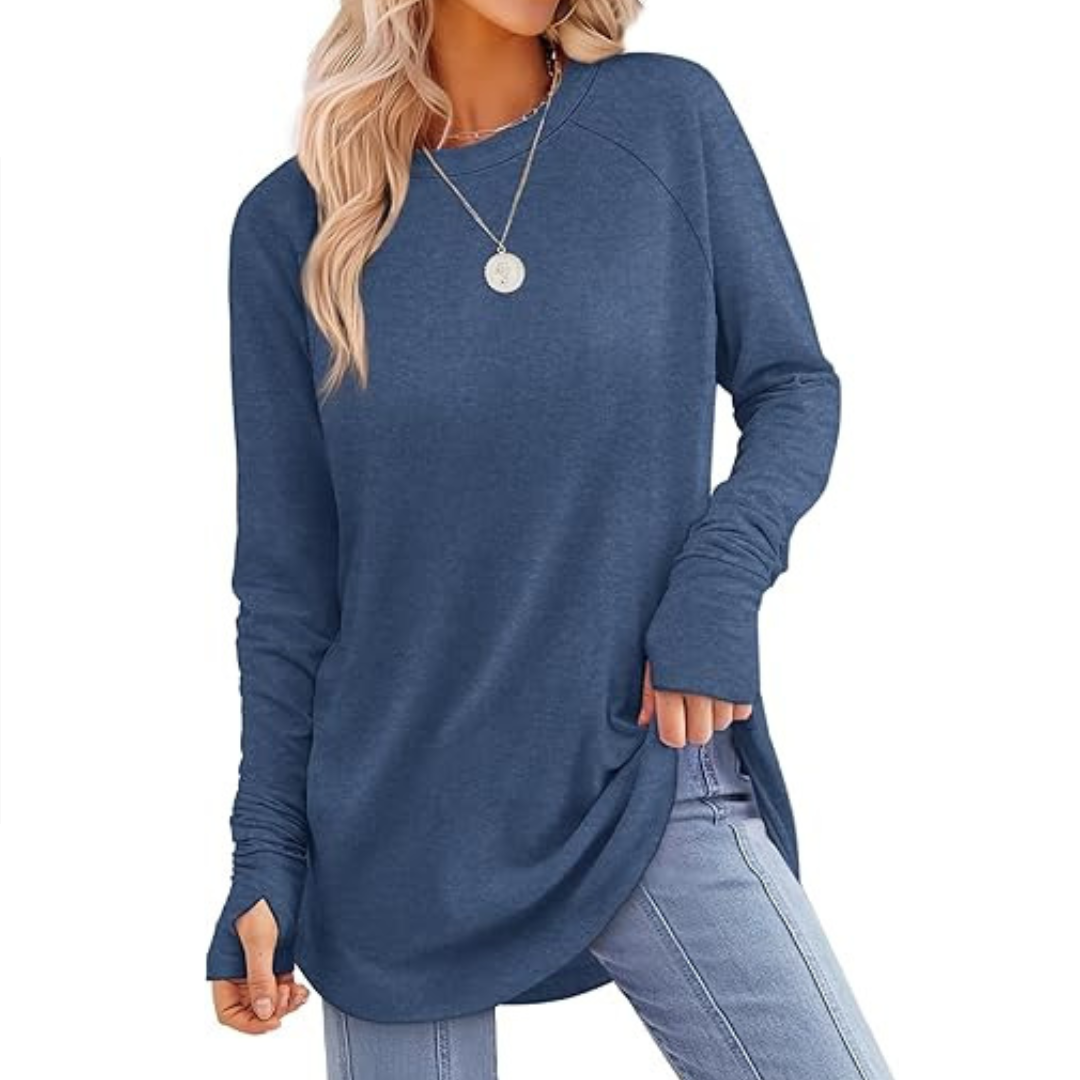 CORINNE™ – Relaxed Thumb Hole Tunic Top
