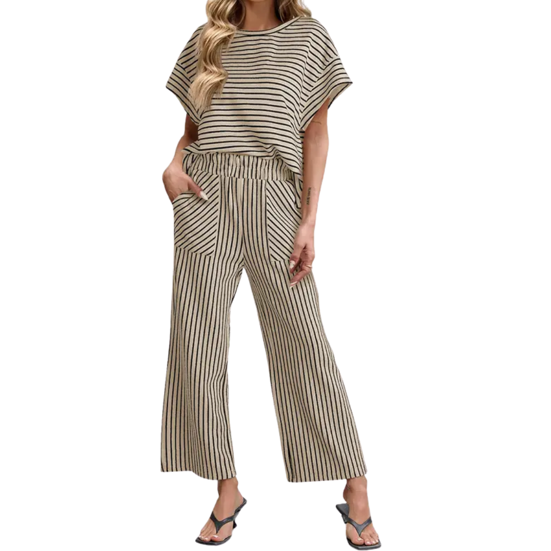 JOSLYN™ – Striped Relaxed Lounge Two-Piece Set