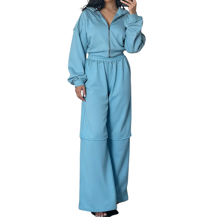 JOSLYN™ – Cozy Zip-Up Hoodie Two-Piece Set