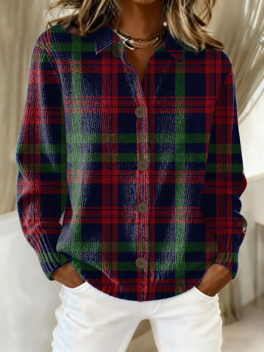 Julia – Classic Check Knit Cardigan