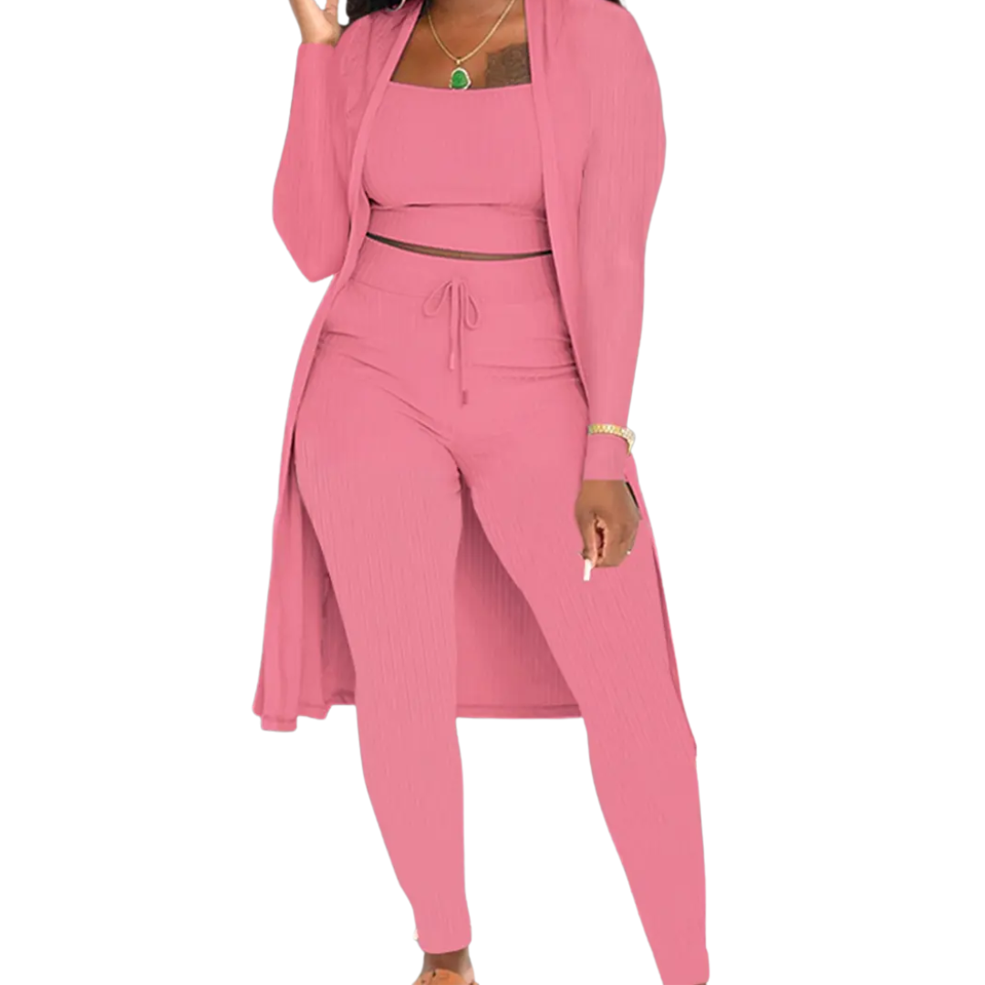 LINDEN™ – Cozy Knit Open Front Co-ord Set