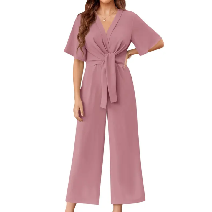 WAVERLY™ – Relaxed V-Neck Wide Leg Romper