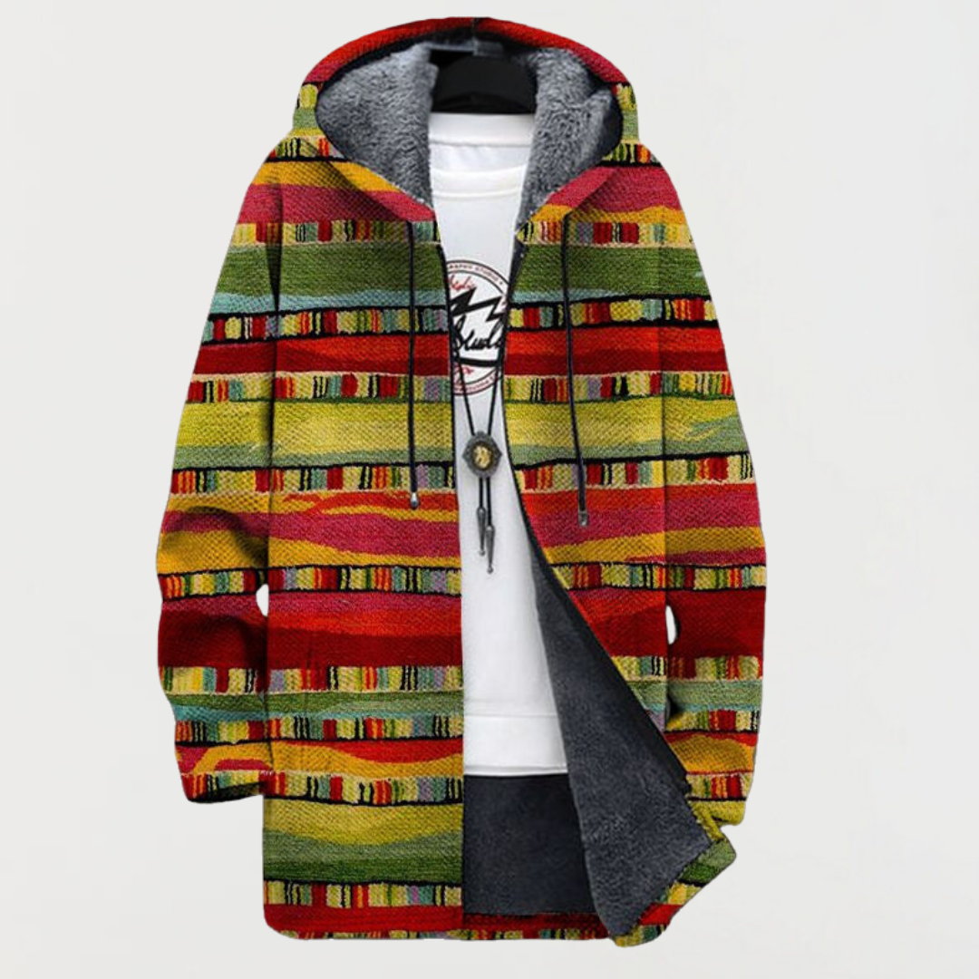 Helen – Cardigan with Ethno Stripes