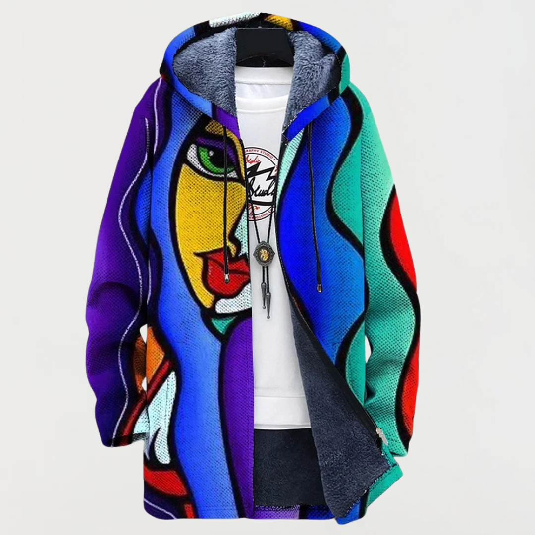 Paula – Jacket with Colourful Graphic