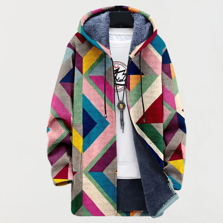 Louise – Jacket with Artistic Geometric Pattern