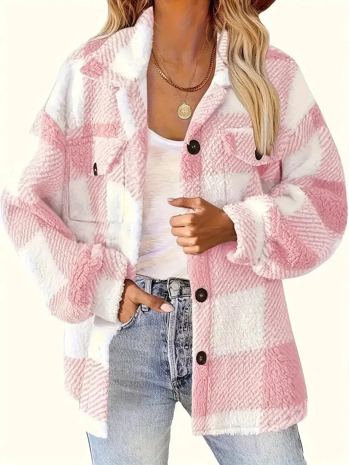 Frieda | Elegant Striped Fleece Jacket
