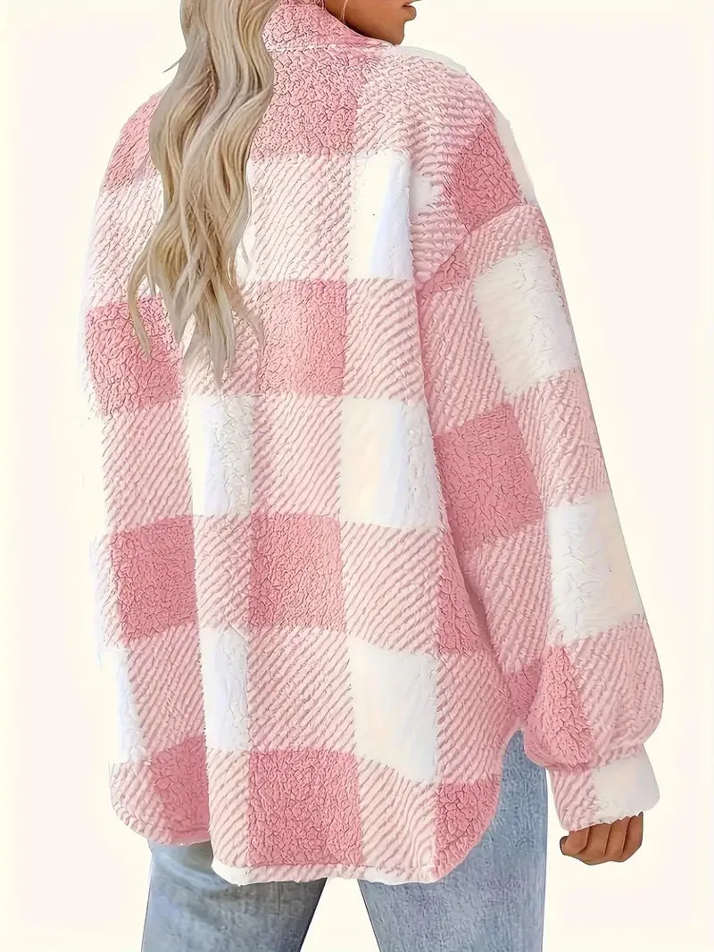 Frieda | Elegant Striped Fleece Jacket