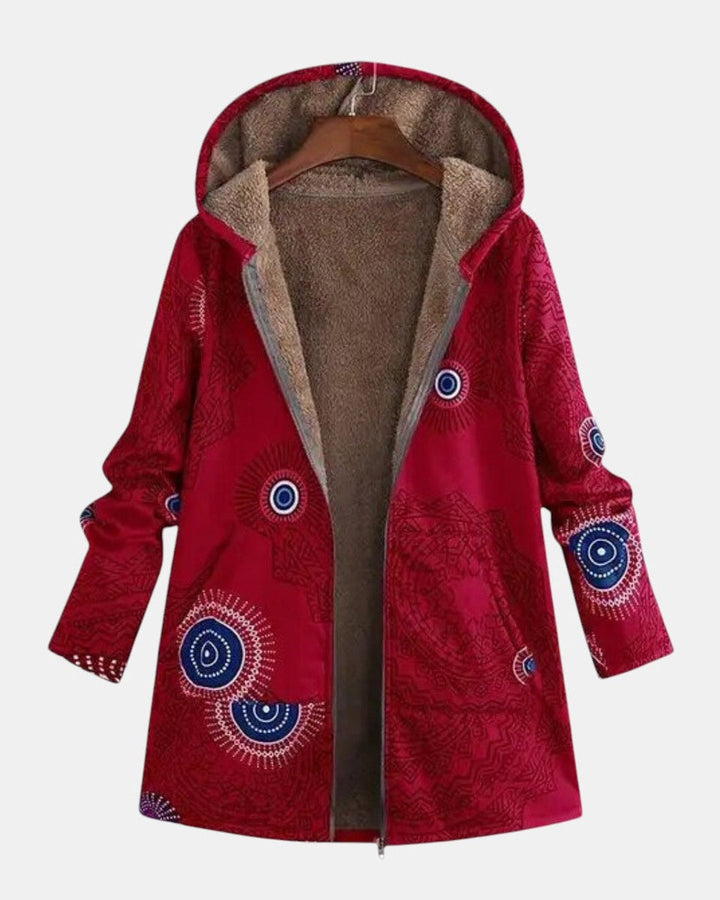 Sage – Sherpa Jacket with Tribal Pattern