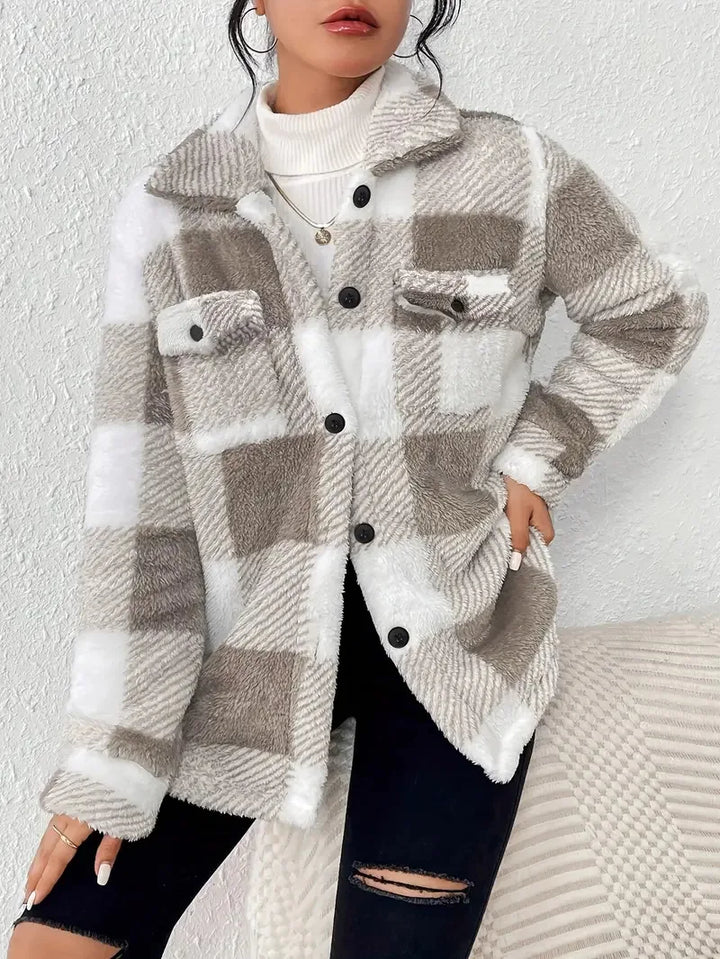 Frieda | Elegant Striped Fleece Jacket